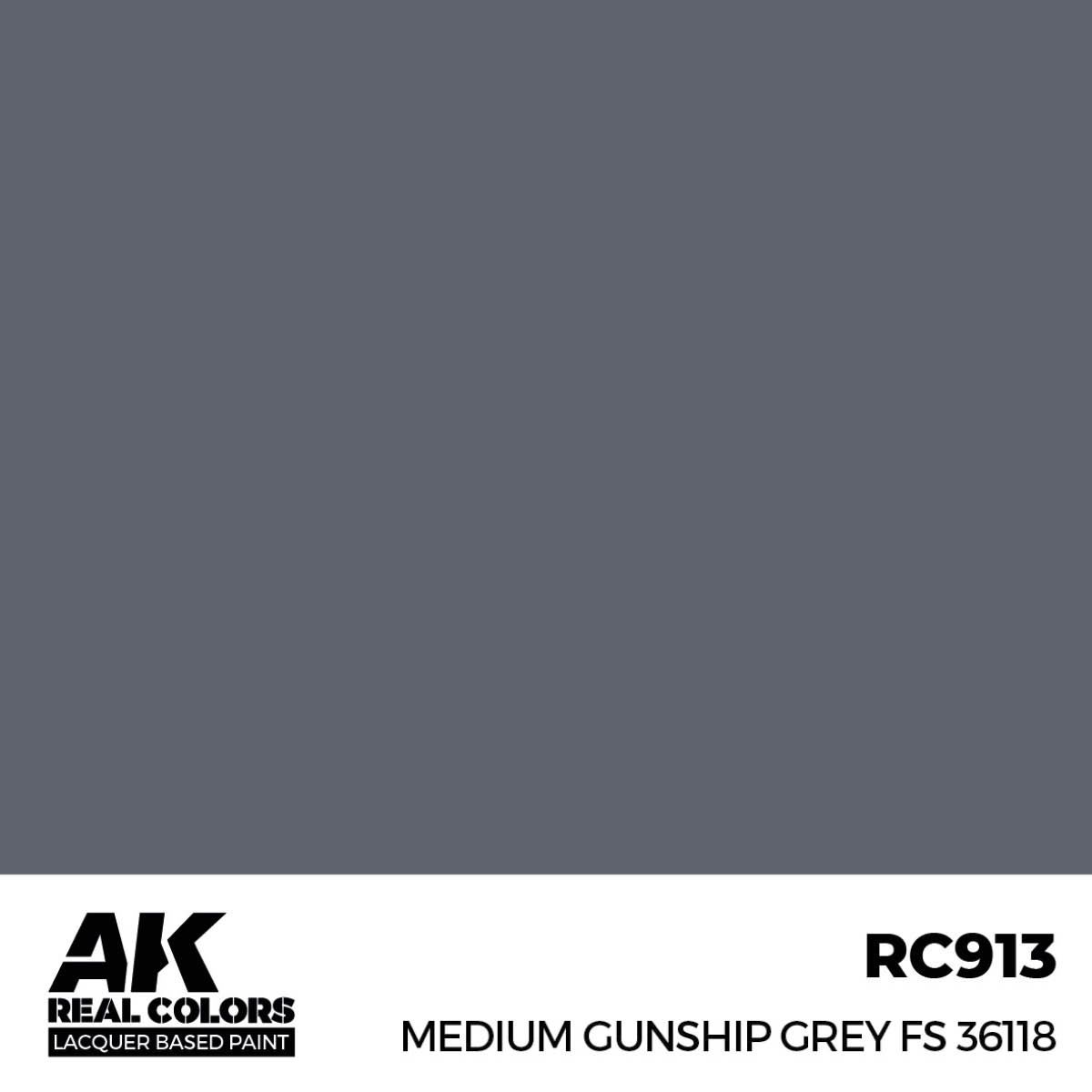 AK Interactive Real Colors Medium Gunship Grey FS 36118 17 ml. RC913