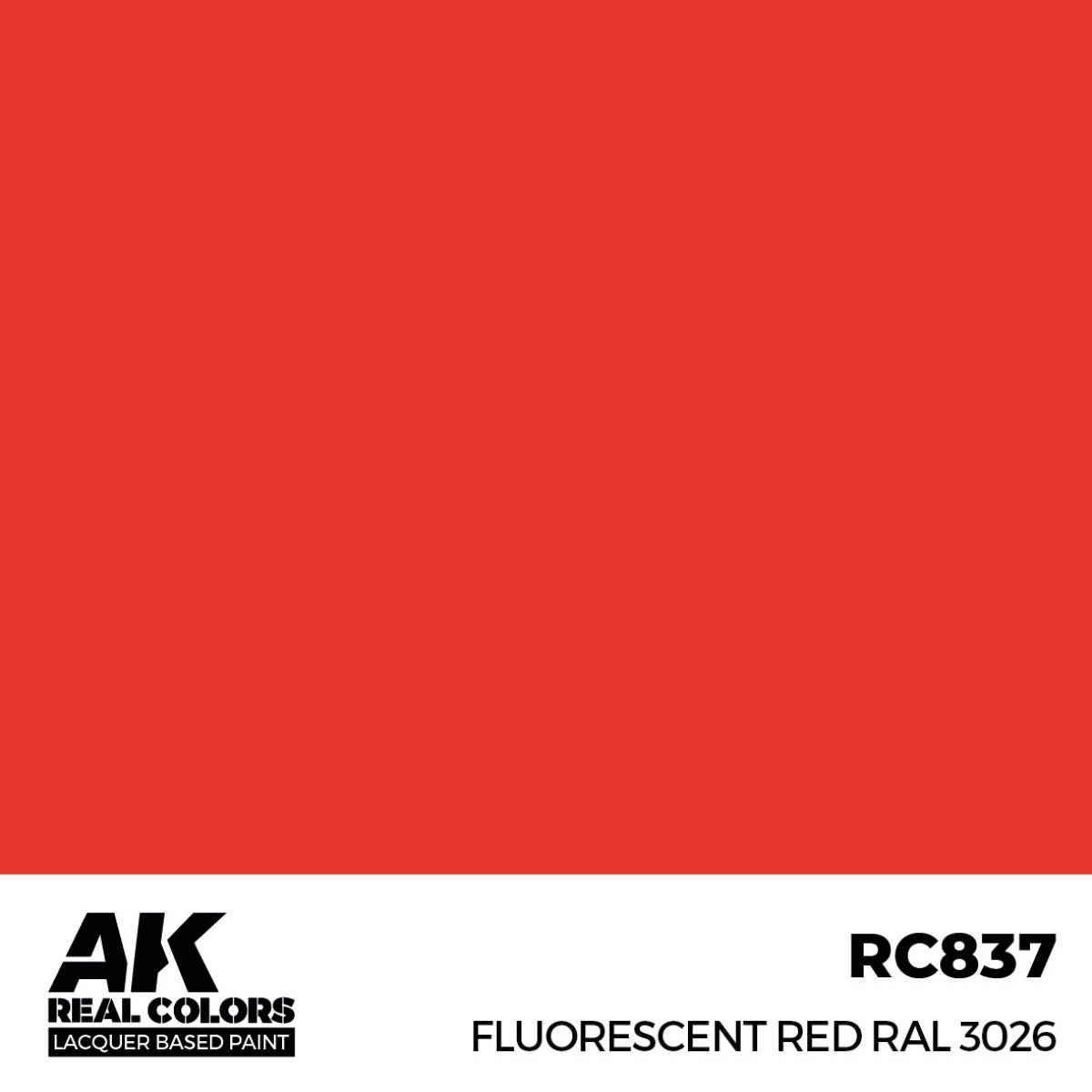 AK Interactive Real Colors Fluorescent Red RAL 3026 17 ml. RC837