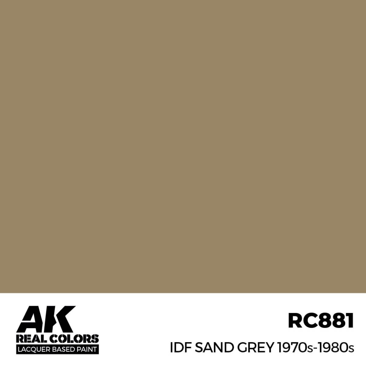 AK Interactive Real Colors IDF Sand Grey 1970S-1980S 17 ml. RC881