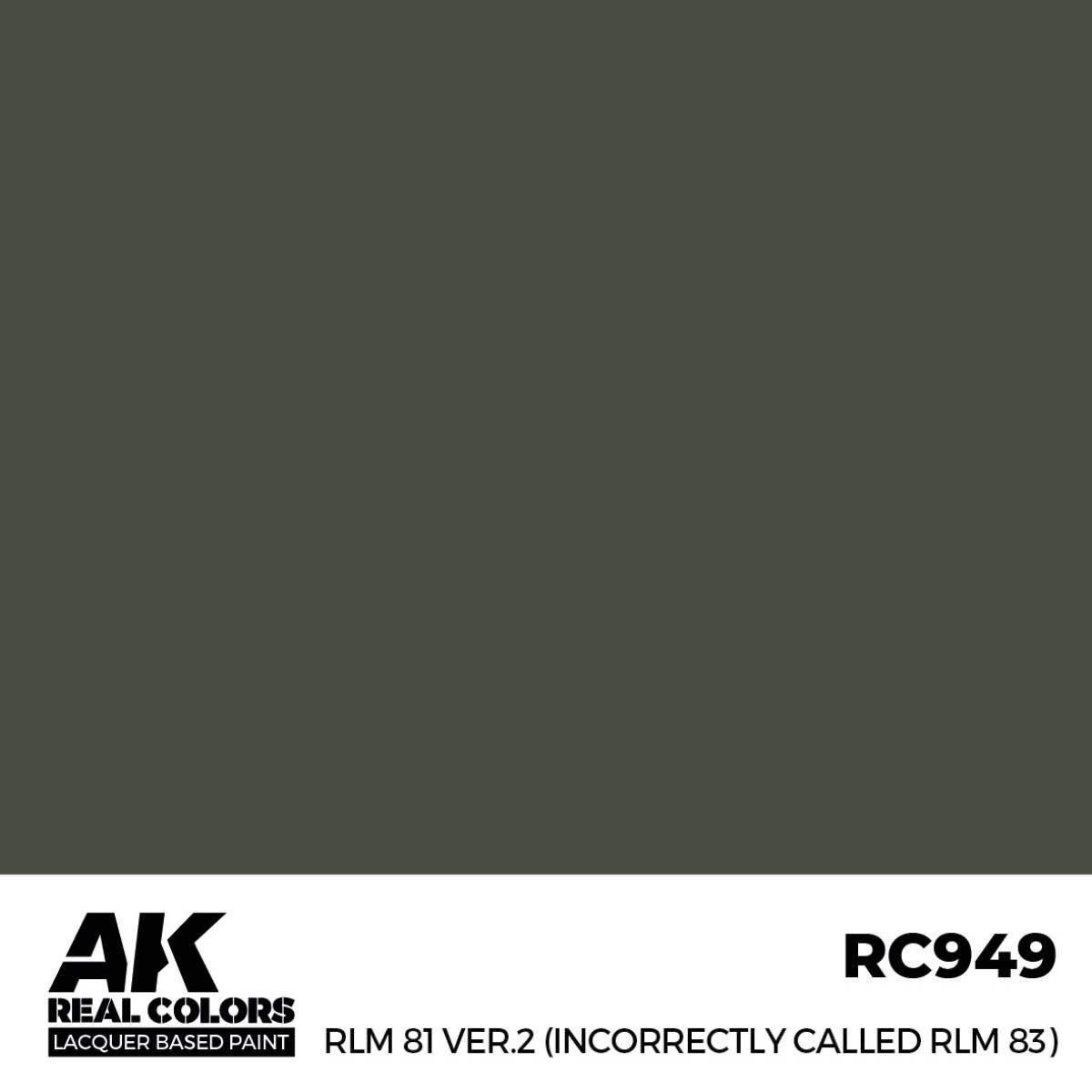 AK Interactive Real Colors RLM 81 Ver.2 (incorrectly called RLM 83) 17 ml. RC949