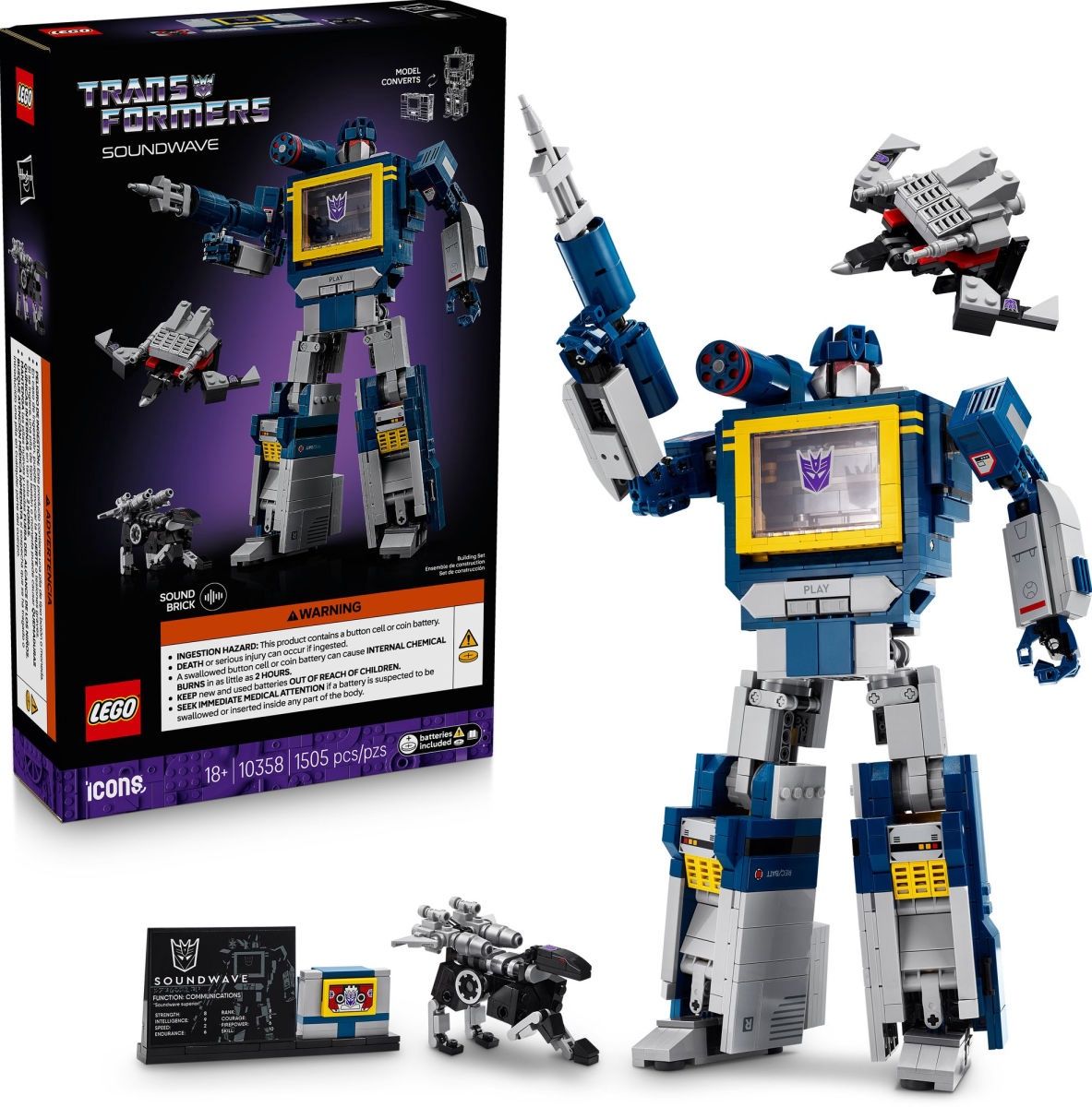 LEGO Icons Transformers: Soundwave 10358