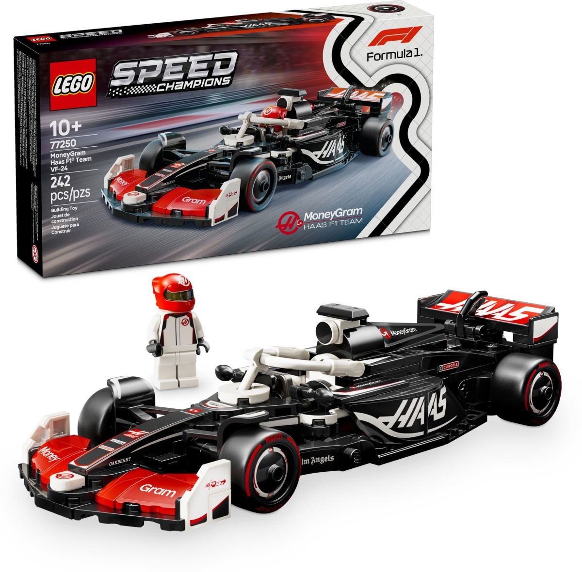 LEGO Speed Champions MoneyGram Haas F1® Team VF-24 Race Car 77250