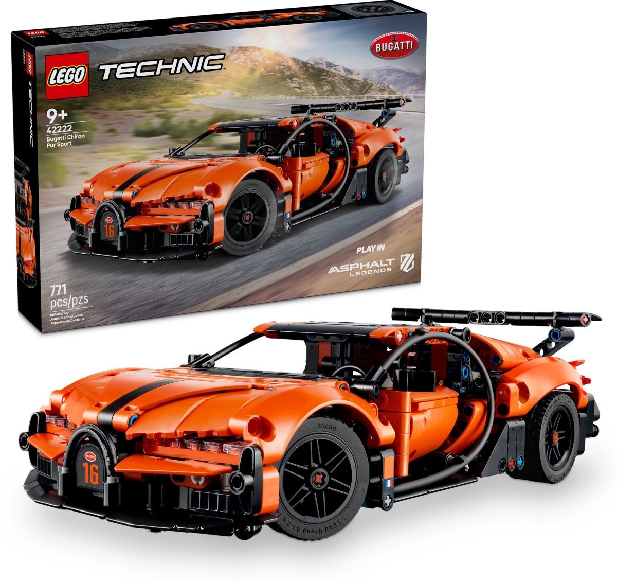 LEGO Technic Bugatti Chiron Pur Sport Hyper Car 42222