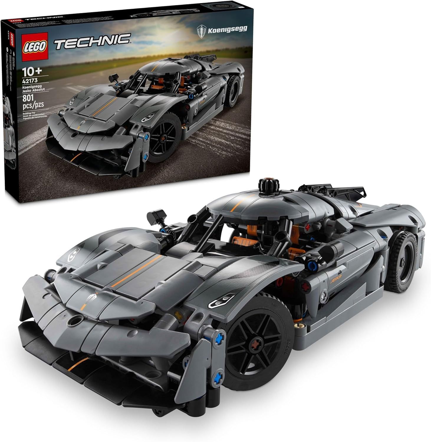LEGO Technic Koenigsegg Jesko Absolut Grey Hypercar 42173
