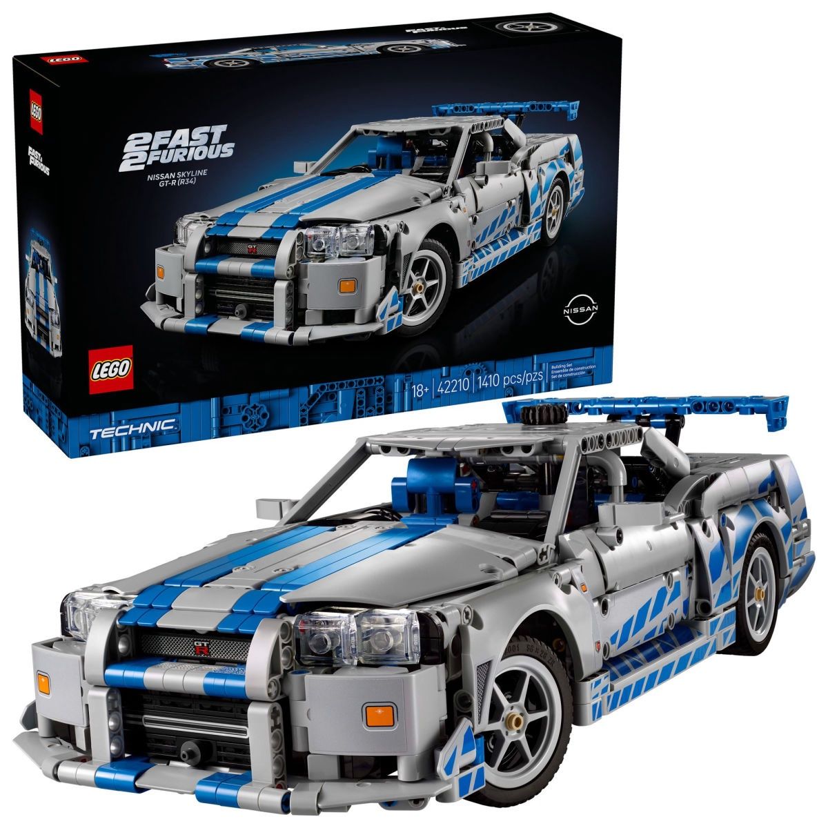 LEGO Technic 2 Fast 2 Furious Nissan Skyline GT-R (R34) Car 42210