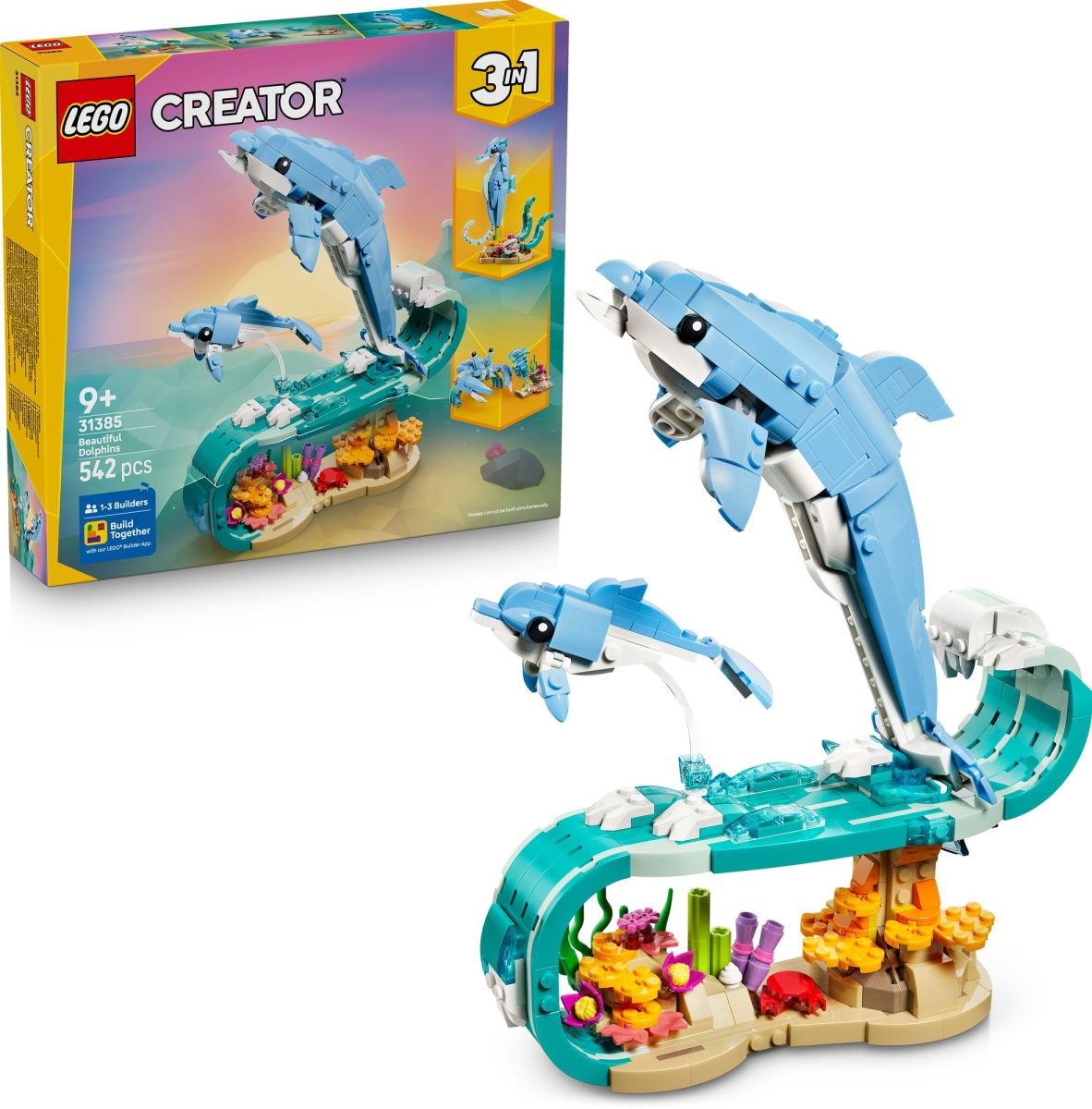 LEGO Creator Sea Animals: Beautiful Dolphins 31385