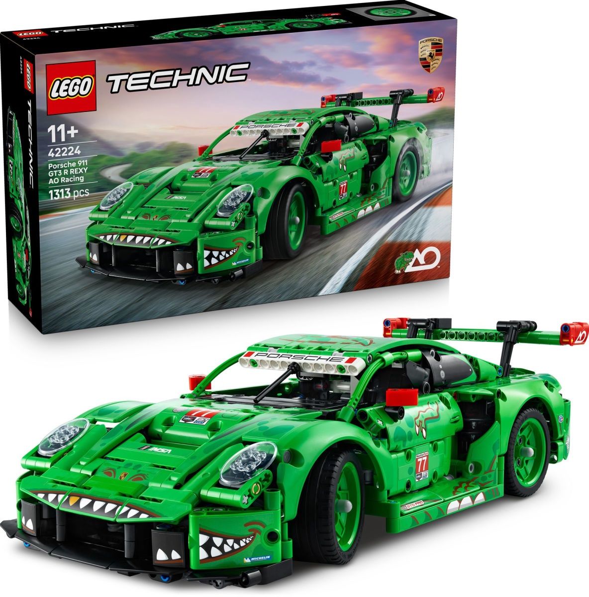 LEGO Technic Porsche 911 GT3 R REXY AO Racing Car 42224