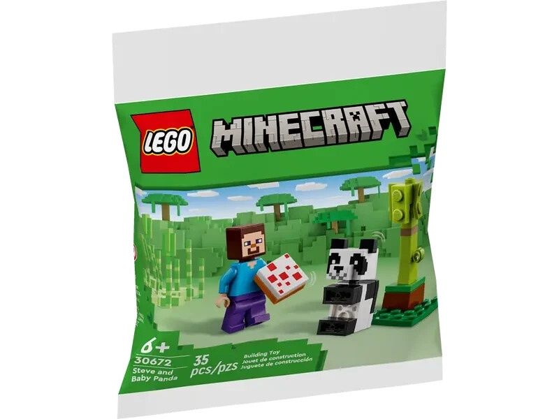 LEGO Minecraft Steve and Baby Panda 30672