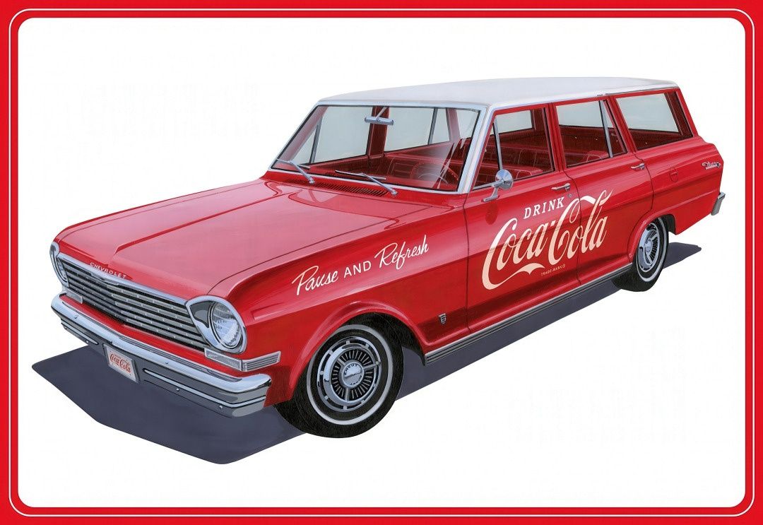AMT 1/25 ‘63 Chevy II Nova Wagon With Coke Crates 1353