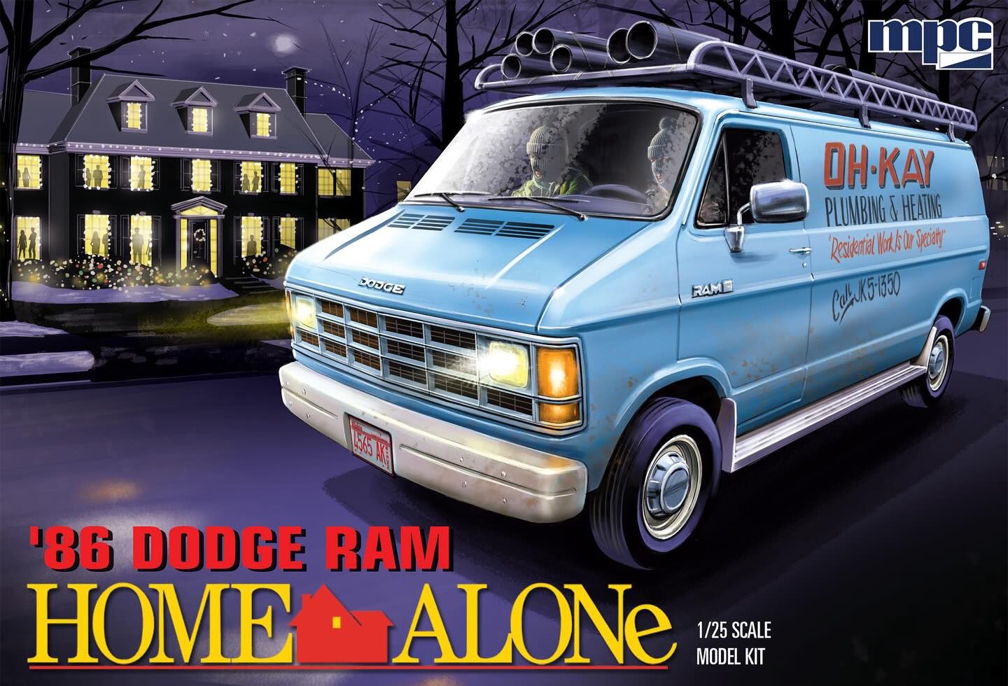 MPC 1/25 1986 Dodge Ram Van "Home Alone" 1032