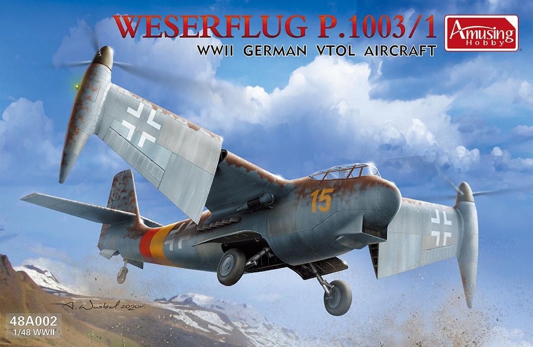 Amusing Hobby 1/48 Weserflug P.1003/1 WWII German VTOL aircraft 48A002
