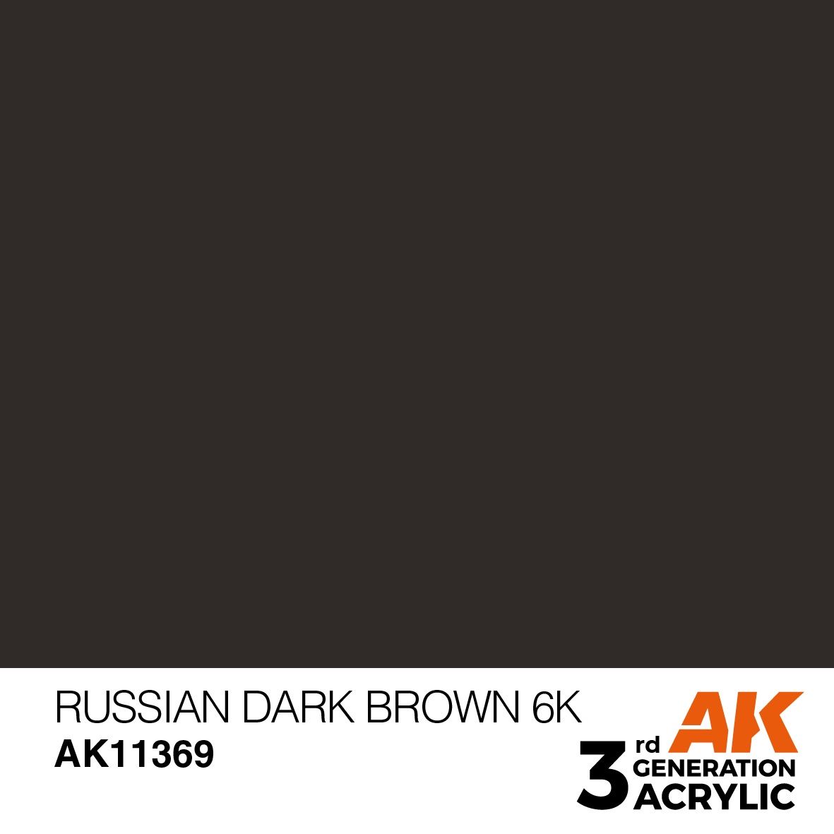 AK Interactive 3G Russian Dark Brown 6K 11369