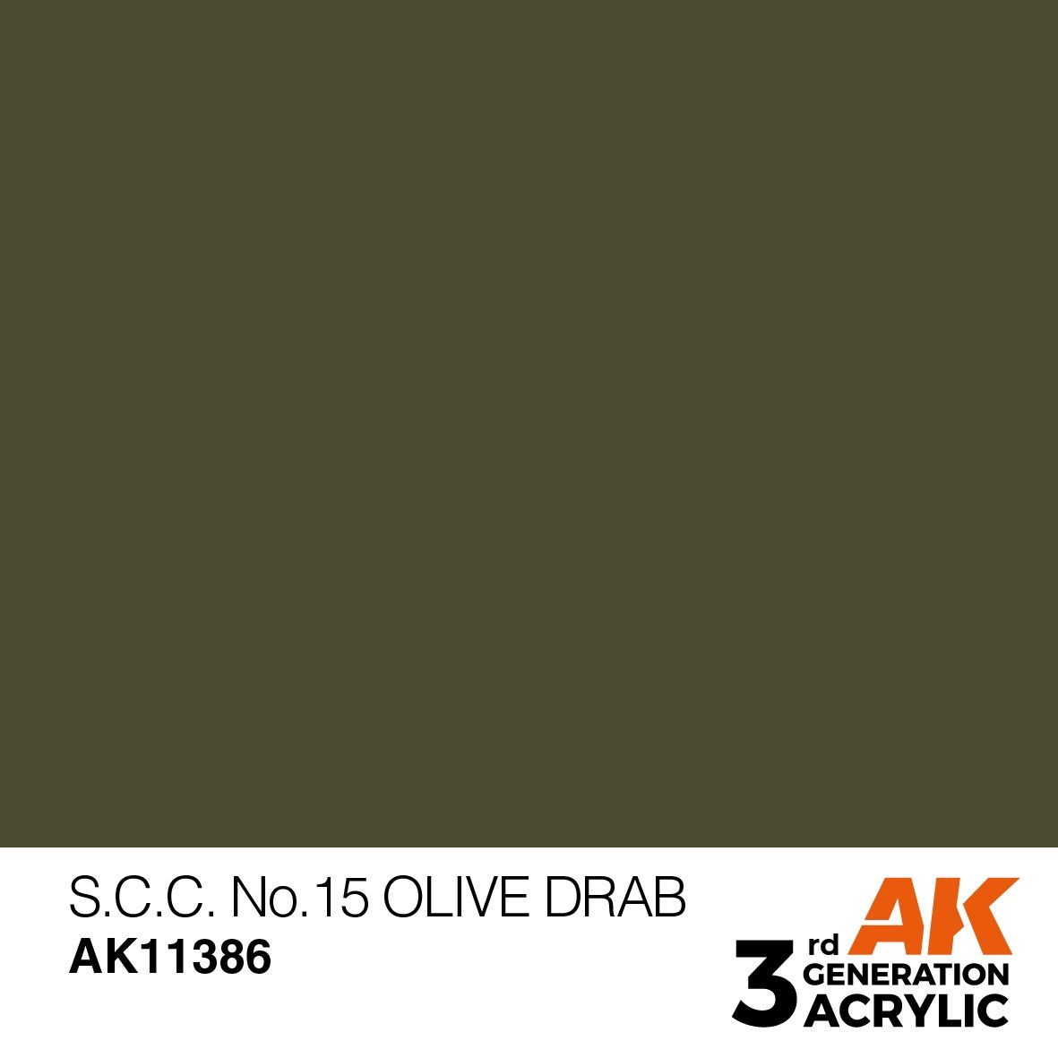 AK Interactive 3G S.C.C. No.15 Olive Drab 11386