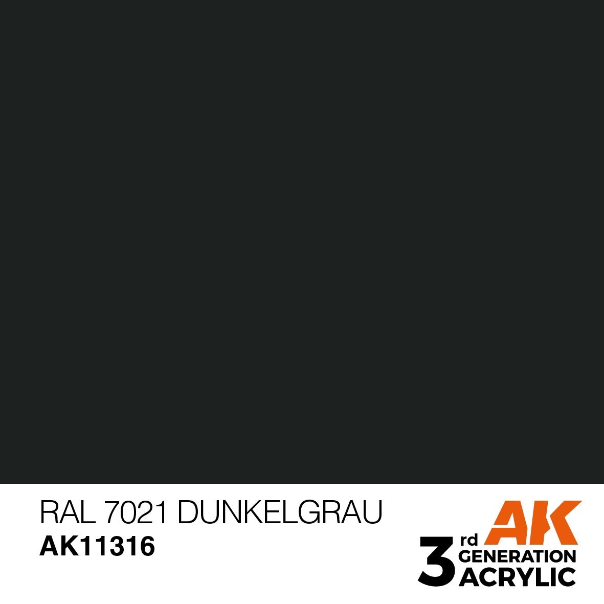AK Interactive 3G RAL 7021 Dunkelgrau 11316