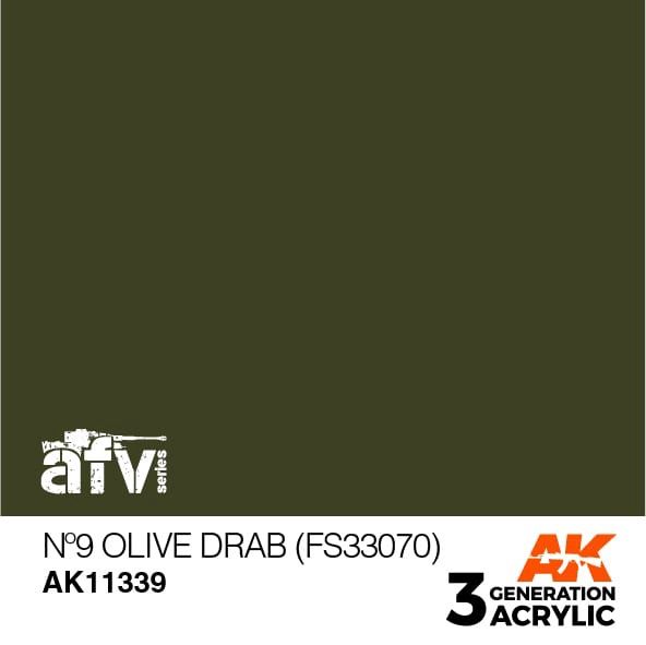 AK Interactive 3G No9 Olive Drab (FS33070) 11339