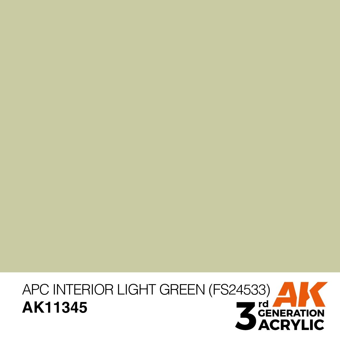 AK Interactive 3G APC Interior Light Green (FS24533) 11345