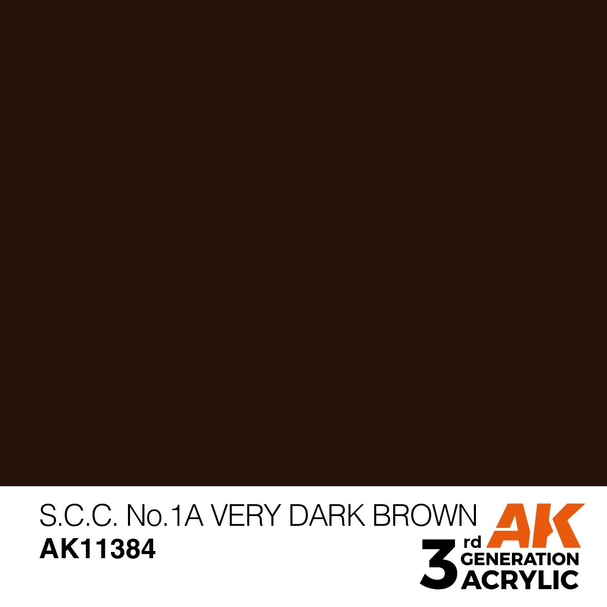 AK Interactive 3G S.C.C. No.1A Very Dark Brown 11384