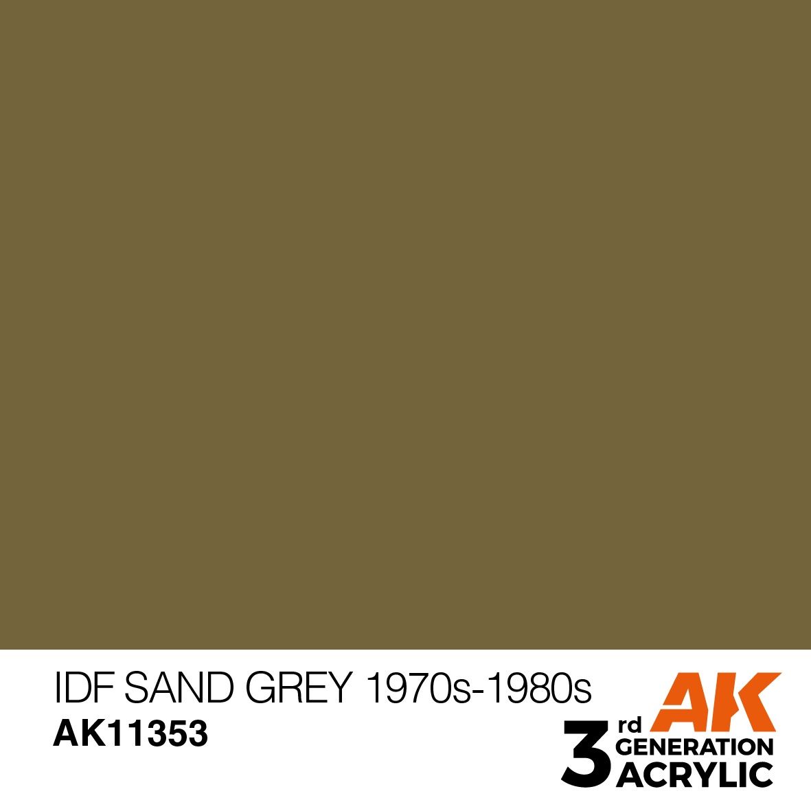 AK Interactive 3G IDF Sand Grey 1970s-1980s 11353