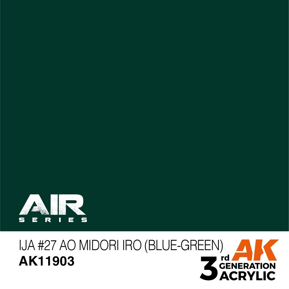 AK Interactive 3G Air - IJA #27 Ao Midori iro (Blue-Green) 11903