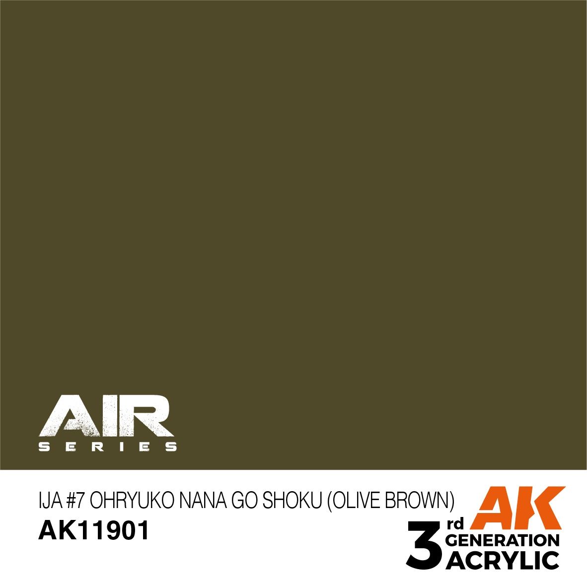 AK Interactive 3G Air - IJA #7 Ohryuko Nana Go Shoku (Olive Brown) 11901