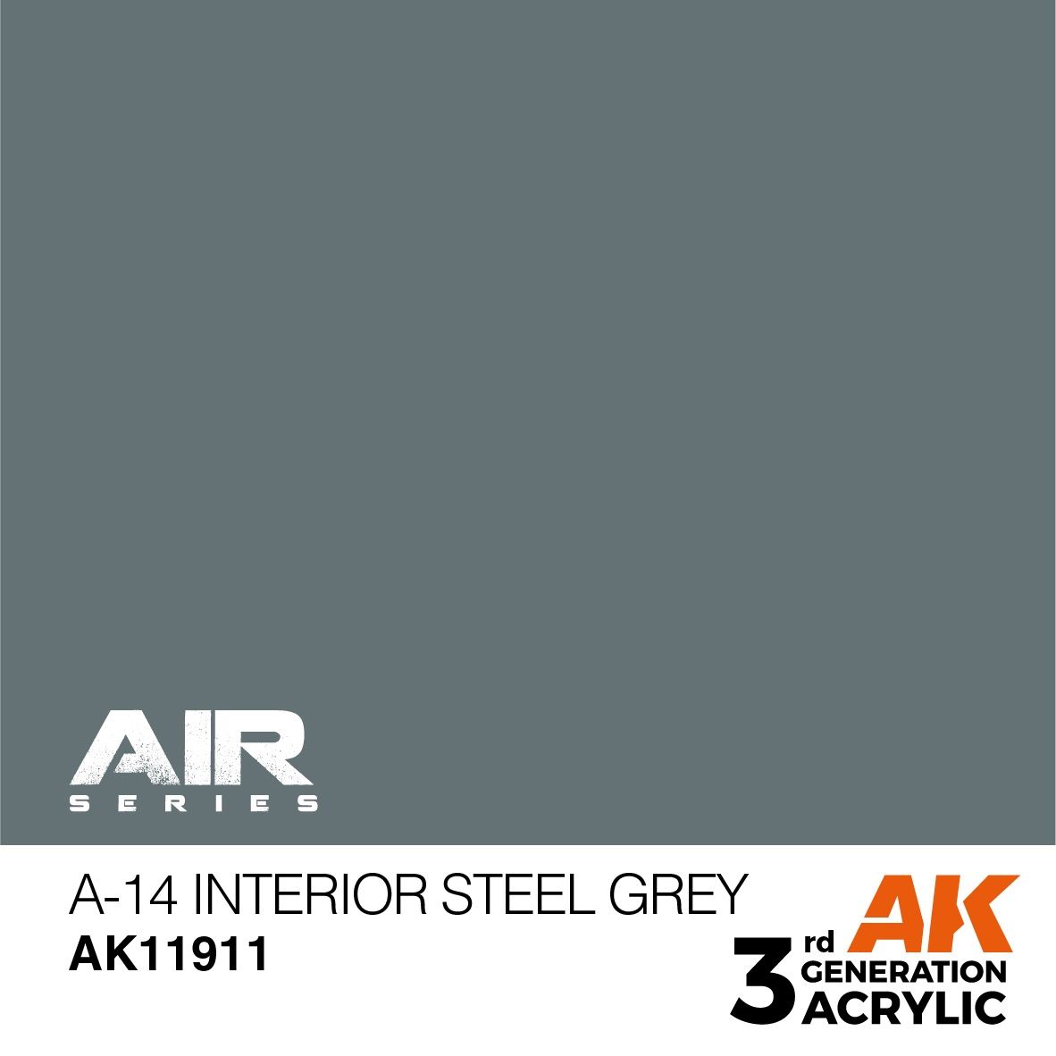 AK Interactive 3G Air - A-14 Interior Steel Grey 11911