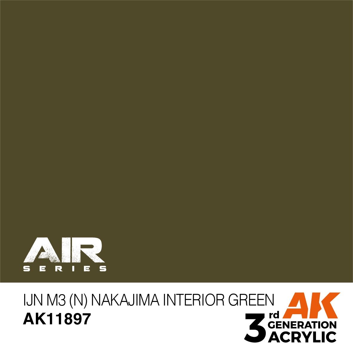 AK Interactive 3G Air - IJN M3 (N) Nakajima Interior Green 11897