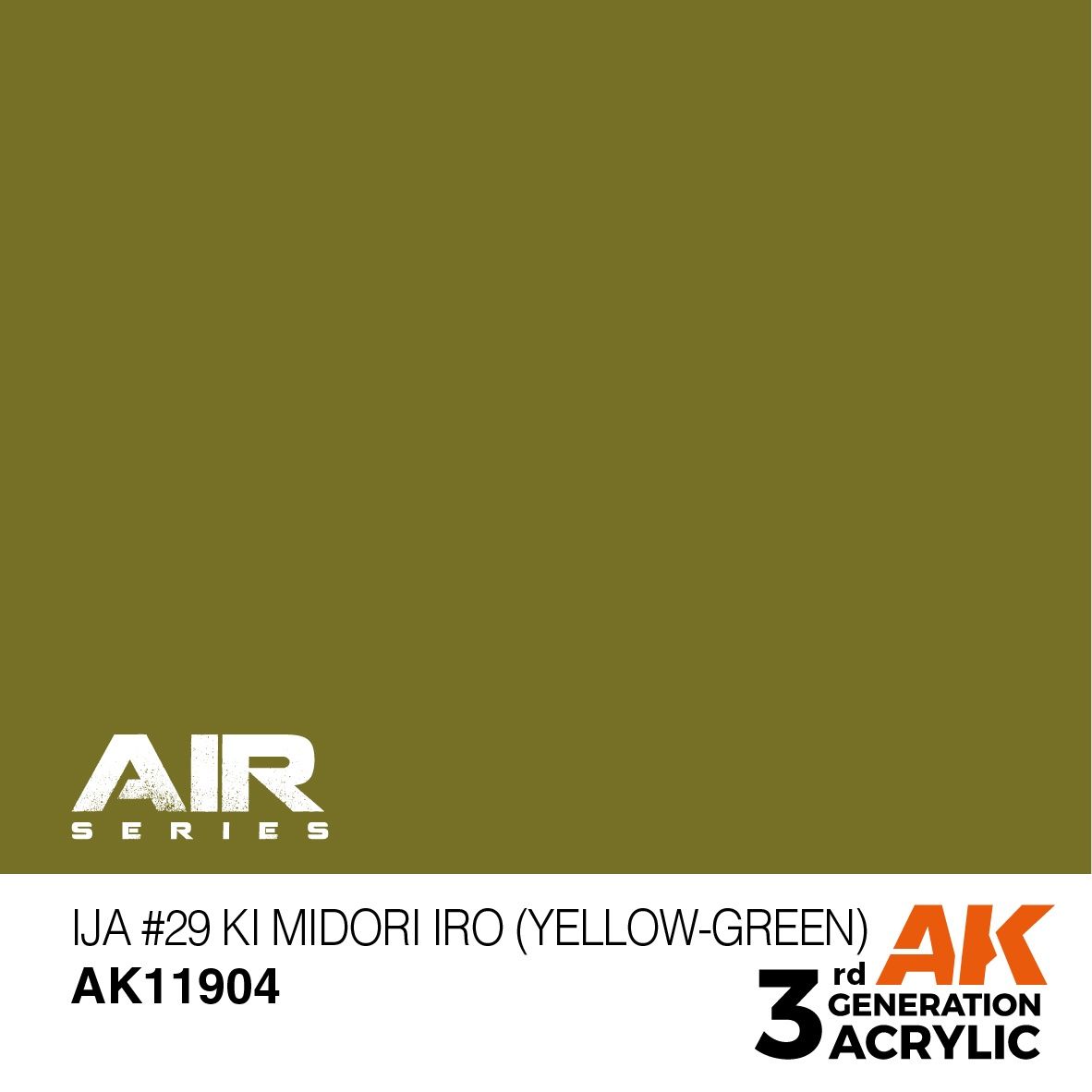 AK Interactive 3G Air - IJA #29 Ki Midori iro (Yellow-Green) 11904