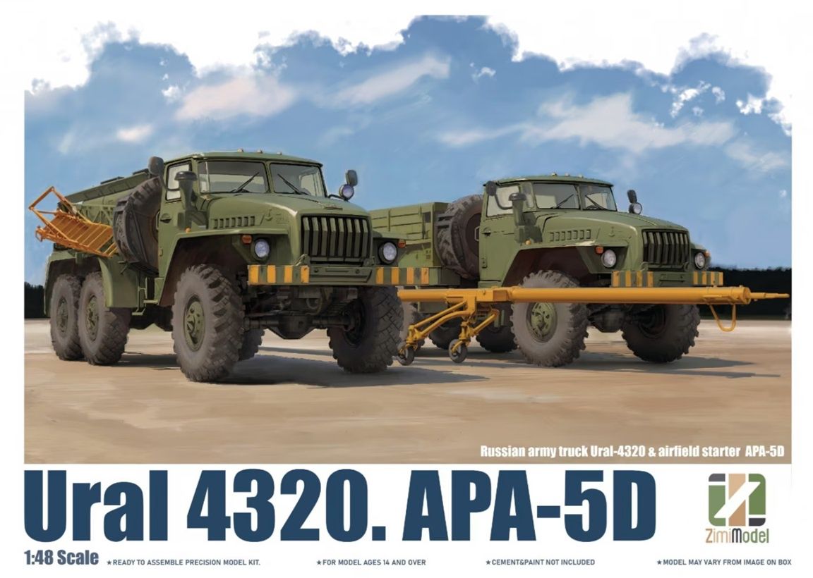 Zimi Model 1/48 Ural 4320 Truck &amp; APA-5D Airfield Starter 80159