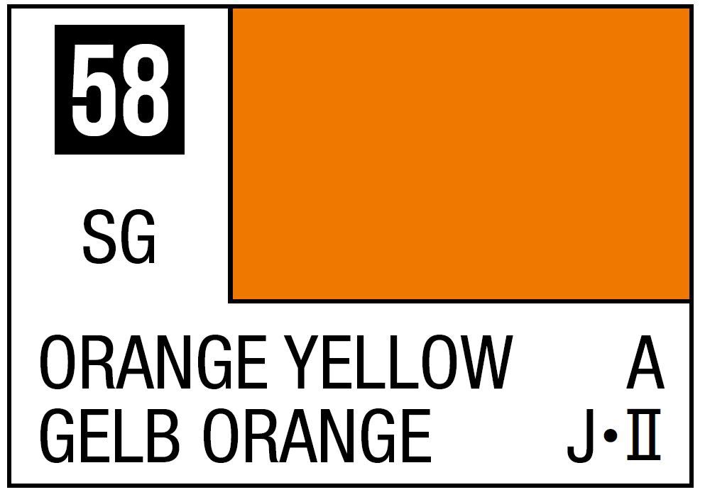 Mr Hobby Mr. Color C058 Orange Yellow - (Semi Gloss) 10ml