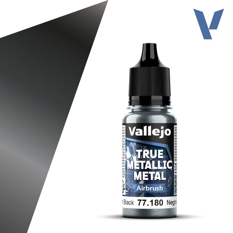 Vallejo True Metallic Obsidian Black (Airbrush) 77180