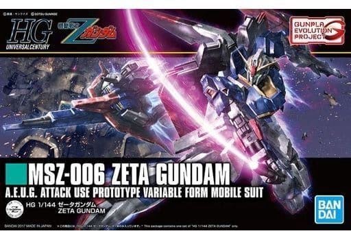 Bandai 1/144 HGUC #203 MSZ-006 Zeta Gundam A.E.U.G. Attack Use Prototype Variable Form Mobile Suit 5055611