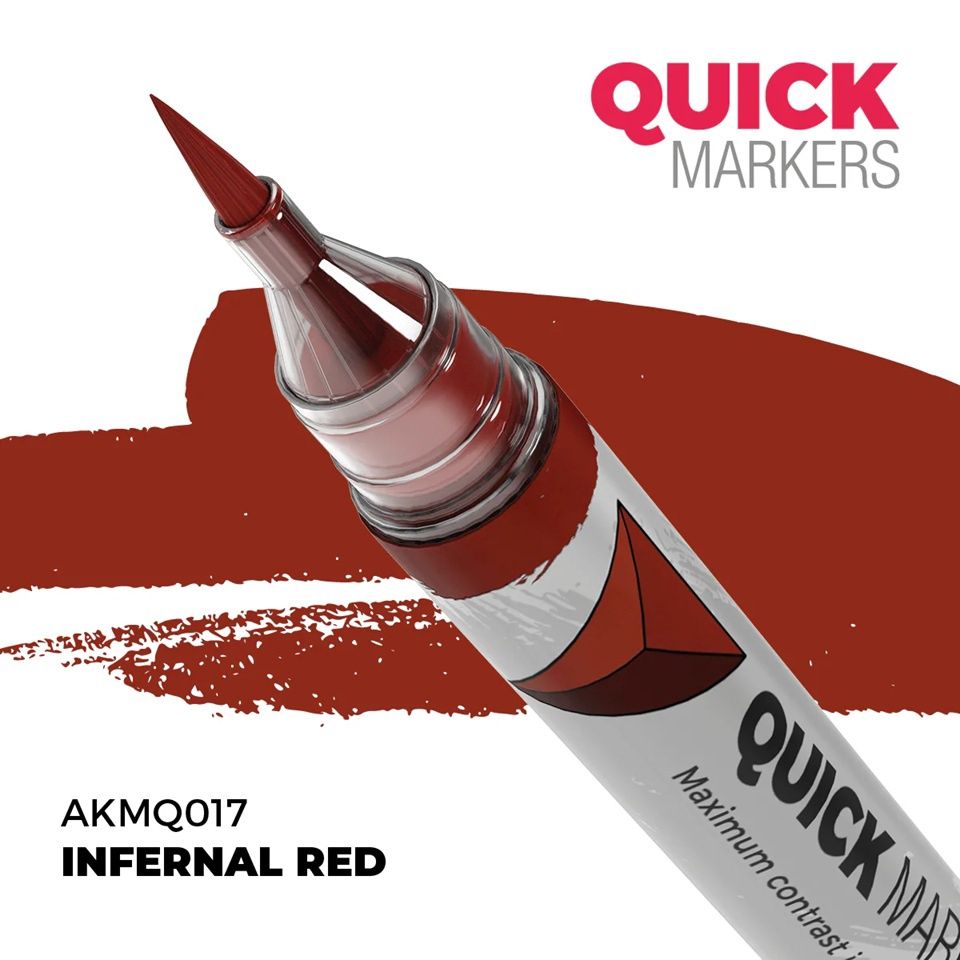 AK Interactive Quick Marker Infernal Red MQ017