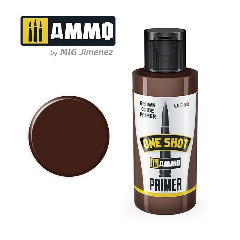 AMMO by Mig One Shot Primer - Brown Oxide Primer (60ml) 2026
