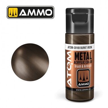 AMMO by Mig ATOM Metallic Burnt Iron 20ml 20169