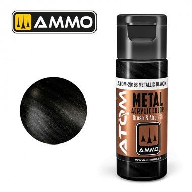 AMMO by Mig ATOM Metallic Black 20ml 20168