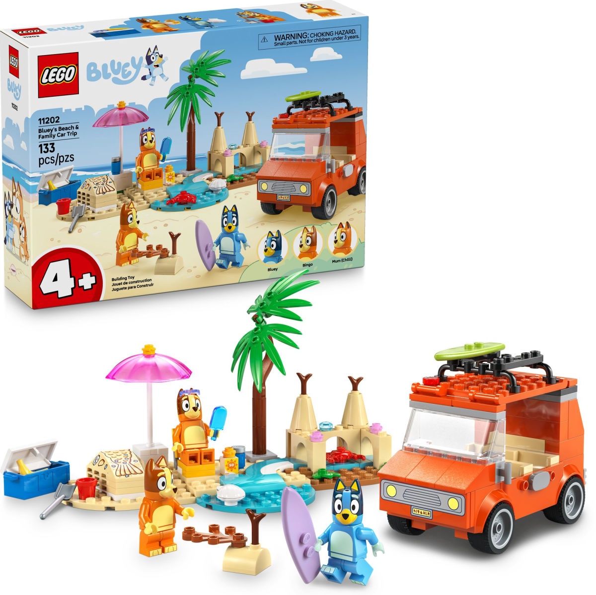 LEGO Bluey Bluey's Beach &amp; Family Car Trip 11202