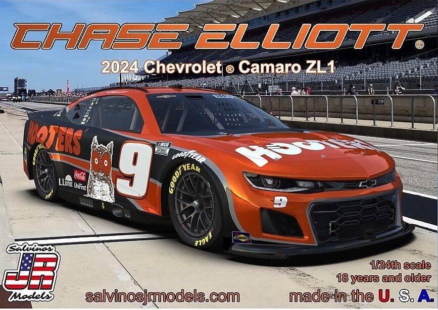 Salvinos JR 1/24 2024 Chevrolet Camaro ZL1 Chase Elliott #9 Hooters HMC2024CEH