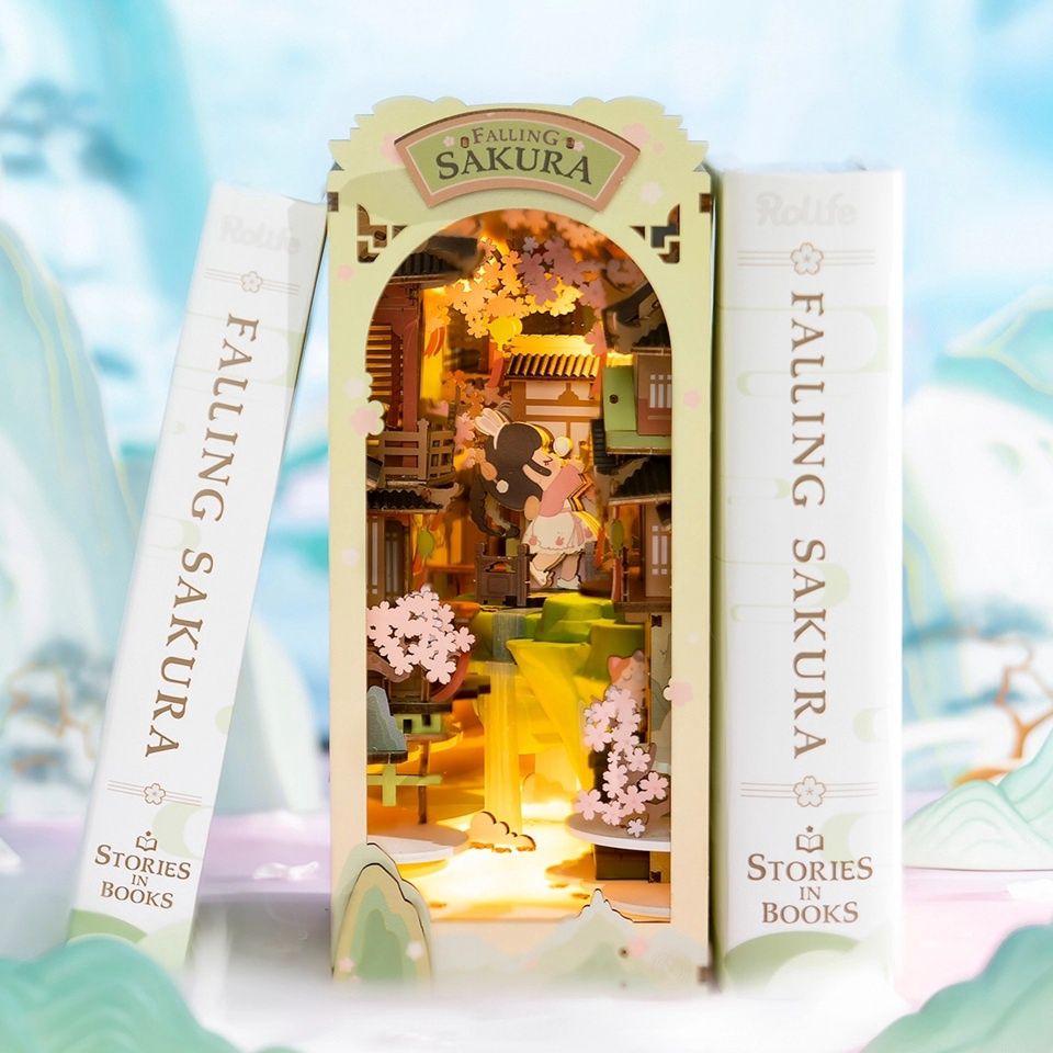 Rolife Book Nook Falling Sakura TGB05