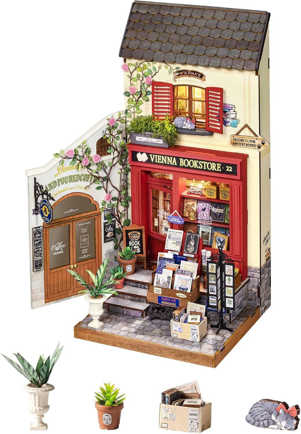 Rolife DIY Miniature House Vienna Bookstore  DG183