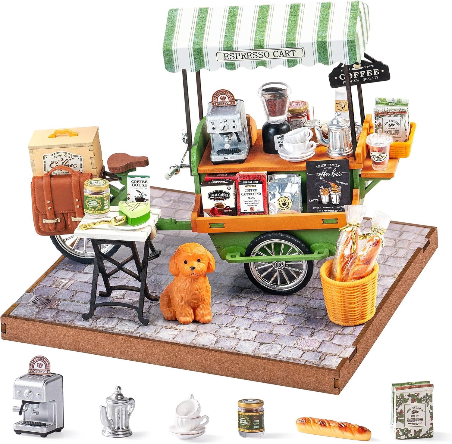 Rolife DIY Miniature House Aromatic Coffee Cart DG182