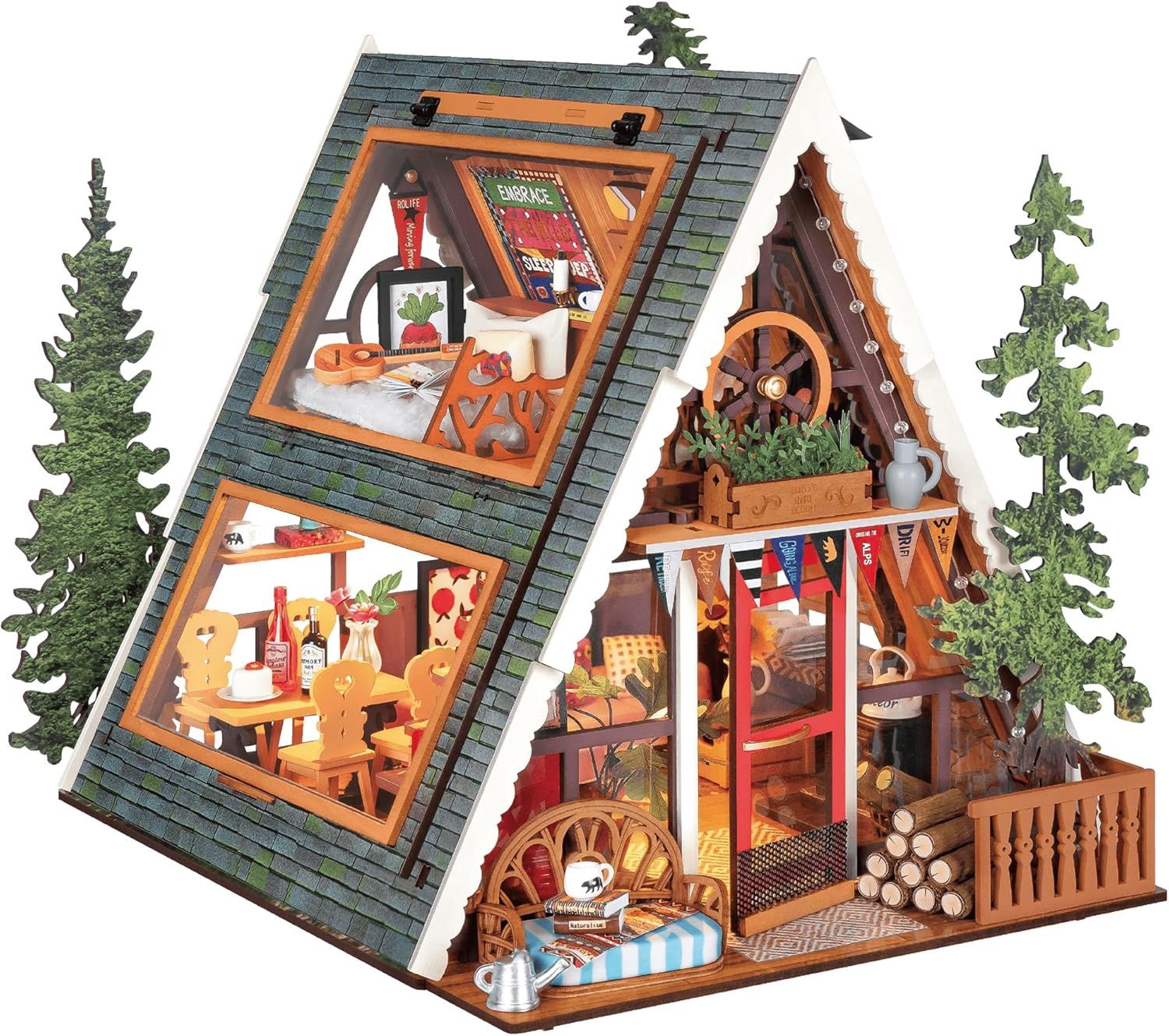 Rolife DIY Miniature House A-Frame Cabin DG181