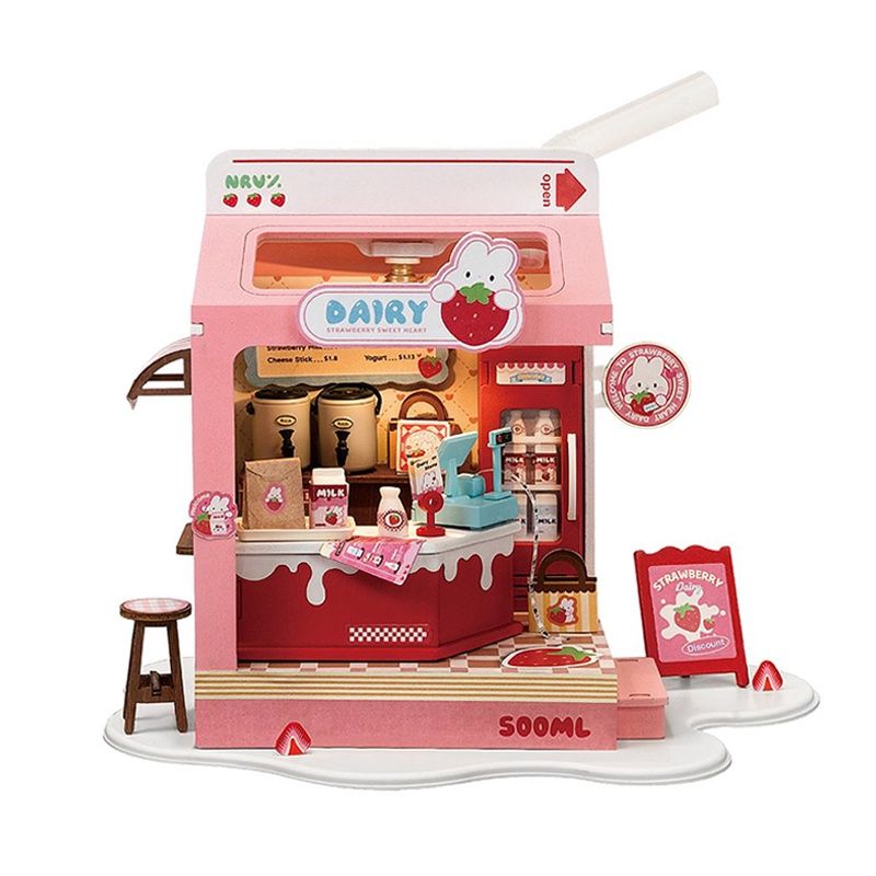 Rolife DIY Miniature House Strawberry Milk Box DS034