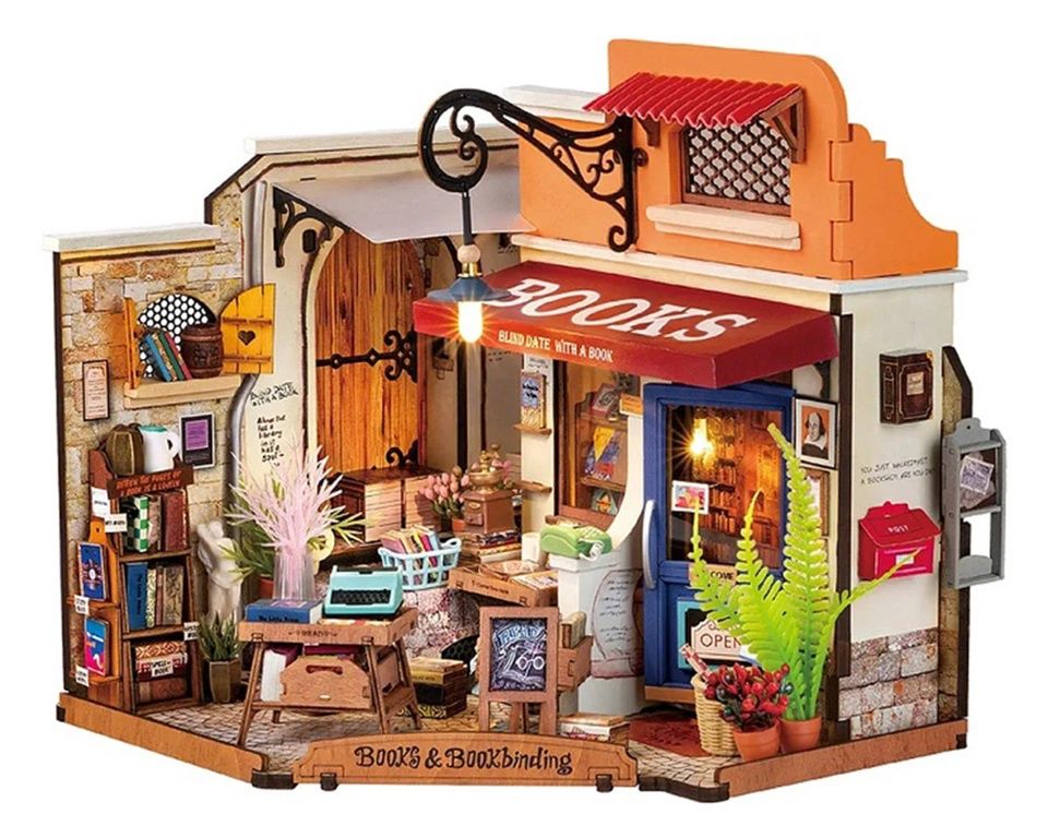 Rolife DIY Miniature House Corner Bookstore DG164