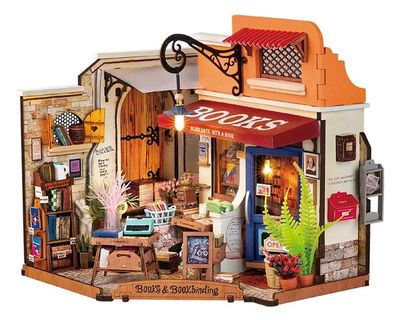 Rolife DIY Miniature House Corner Bookstore DG164