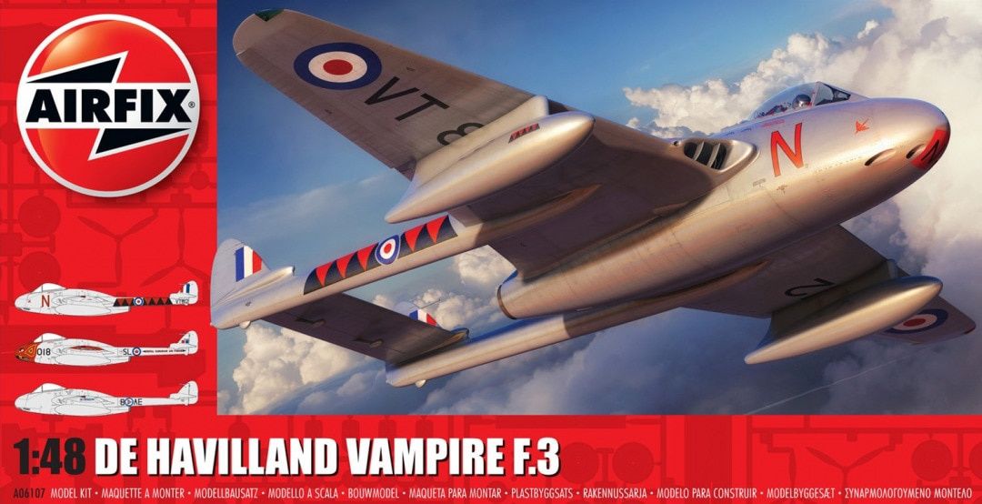 Airfix 1/48 de Havilland Vampire F.3 A06107