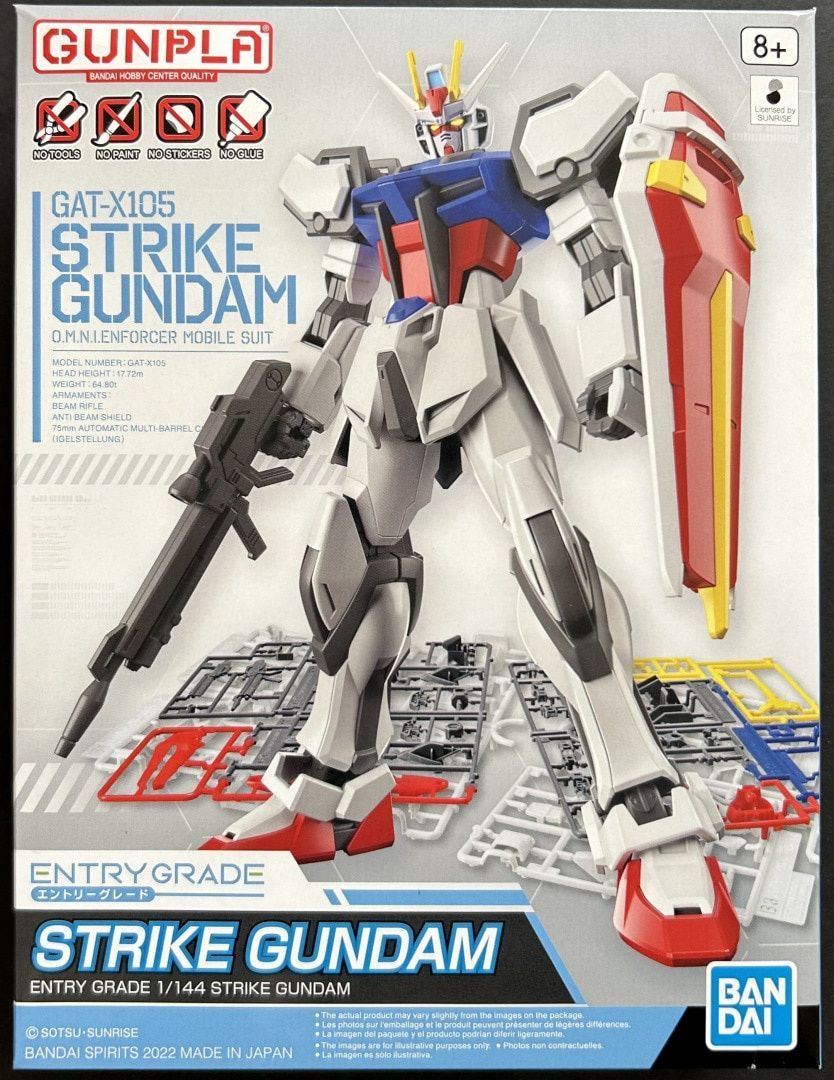 Bandai 1/144 EG #02 GAT-X105 Strike Gundam O.M.N.I. Enforcer Mobile Suit 5063491