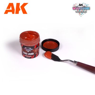 AK Interactive  Wargame Battle Ground Terrains Fire Land - 100ml (Acrylic) 1218