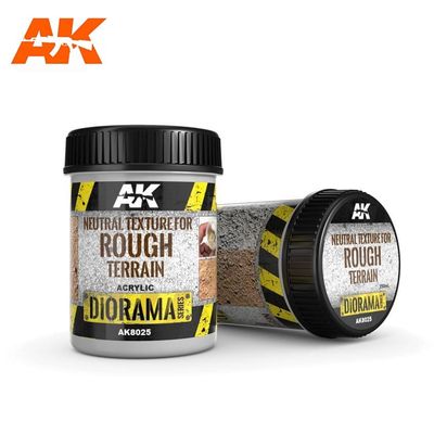 AK Interactive  Neutral Texture For Rough Terrains - 250ml - Base Product (Acrylic) 8025