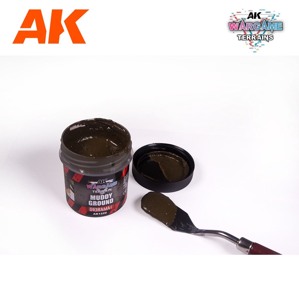 AK Interactive  Wargame Battle Ground Terrains Muddy Ground - 100ml (Acrylic) 1226