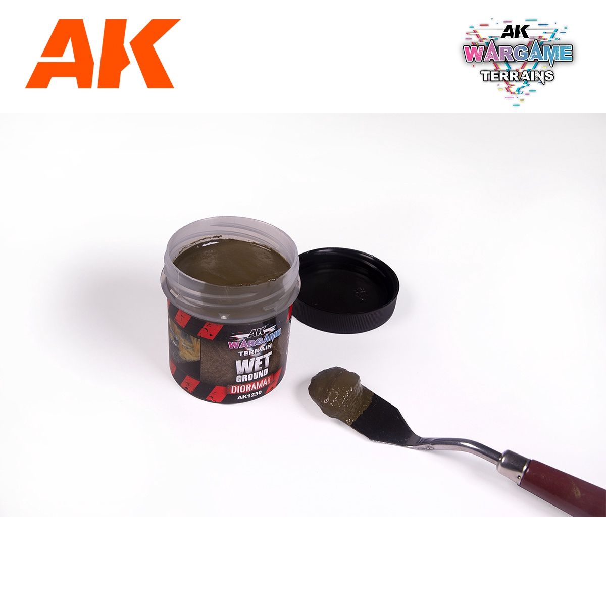 AK Interactive  Wargame Battle Ground Terrains Wet Ground - 100ml (Acrylic) 1230